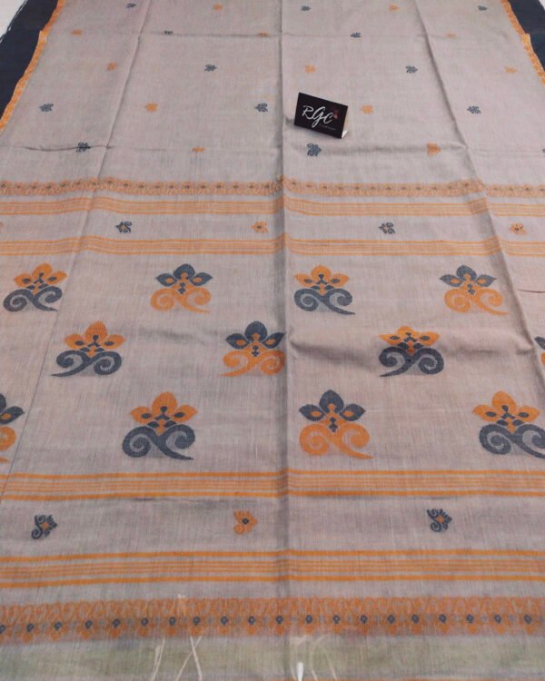 Beige Bengal Handloom Cotton Saree