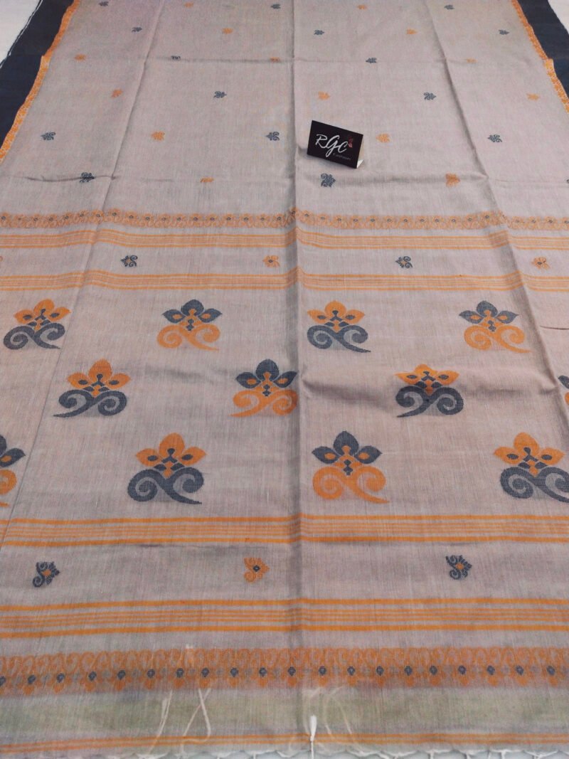 Beige Bengal Handloom Cotton Saree