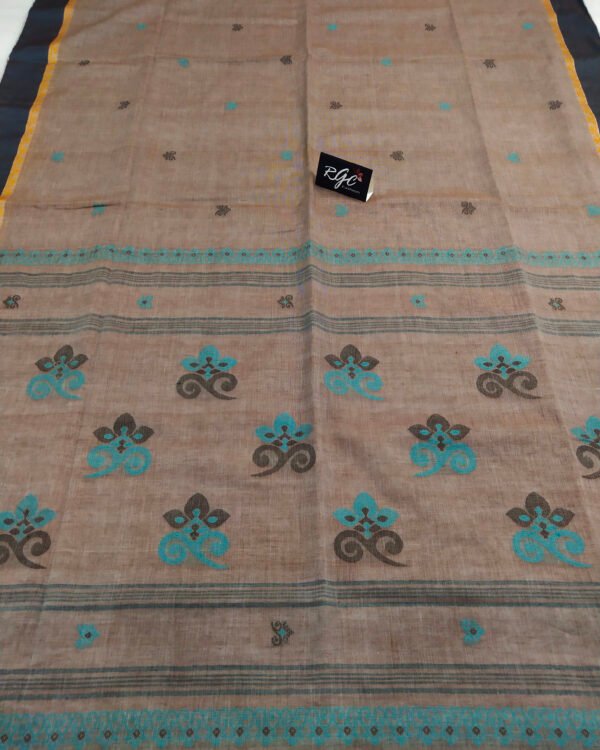 Light Brown Bengal Handloom Cotton Saree