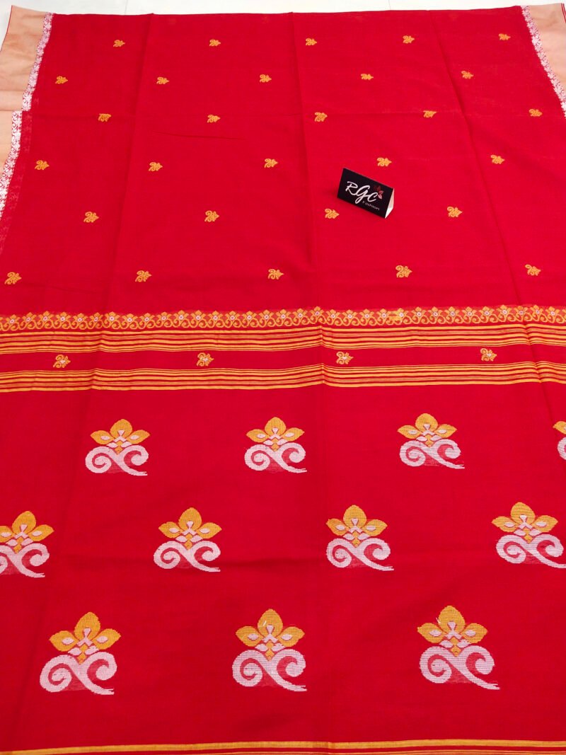 Red Bengal Handloom Cotton Saree