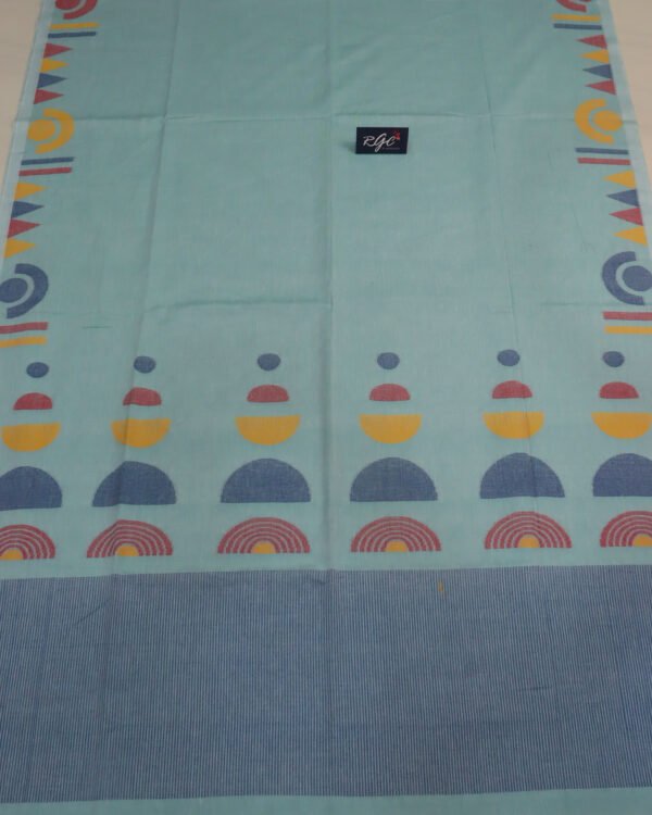 Sea Green Handloom Pure Cotton Jamdani Saree