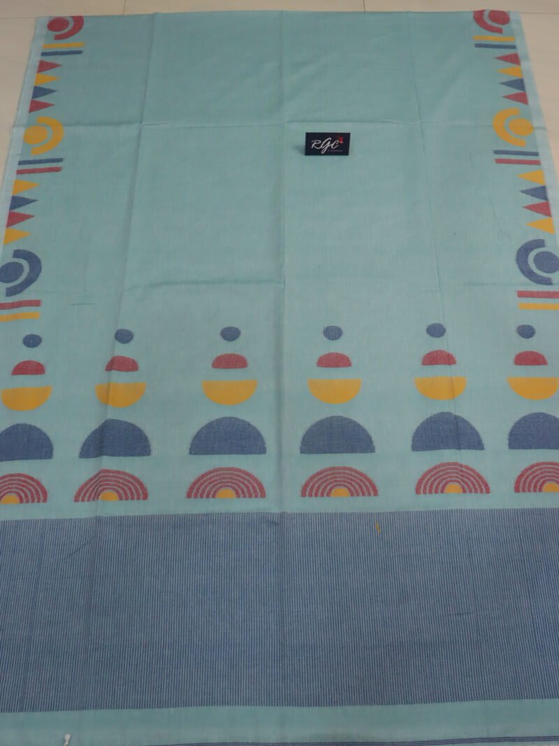 Sea Green Handloom Pure Cotton Jamdani Saree