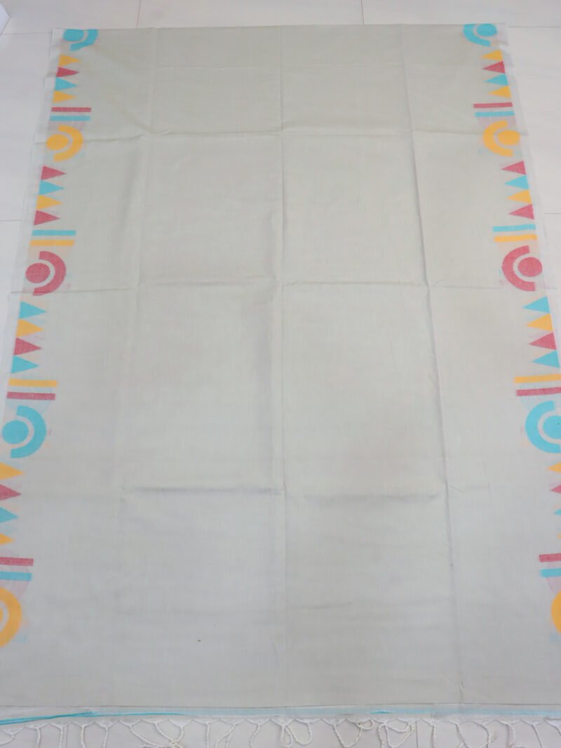 Platinum Handloom Pure Cotton Jamdani Saree - Image 6