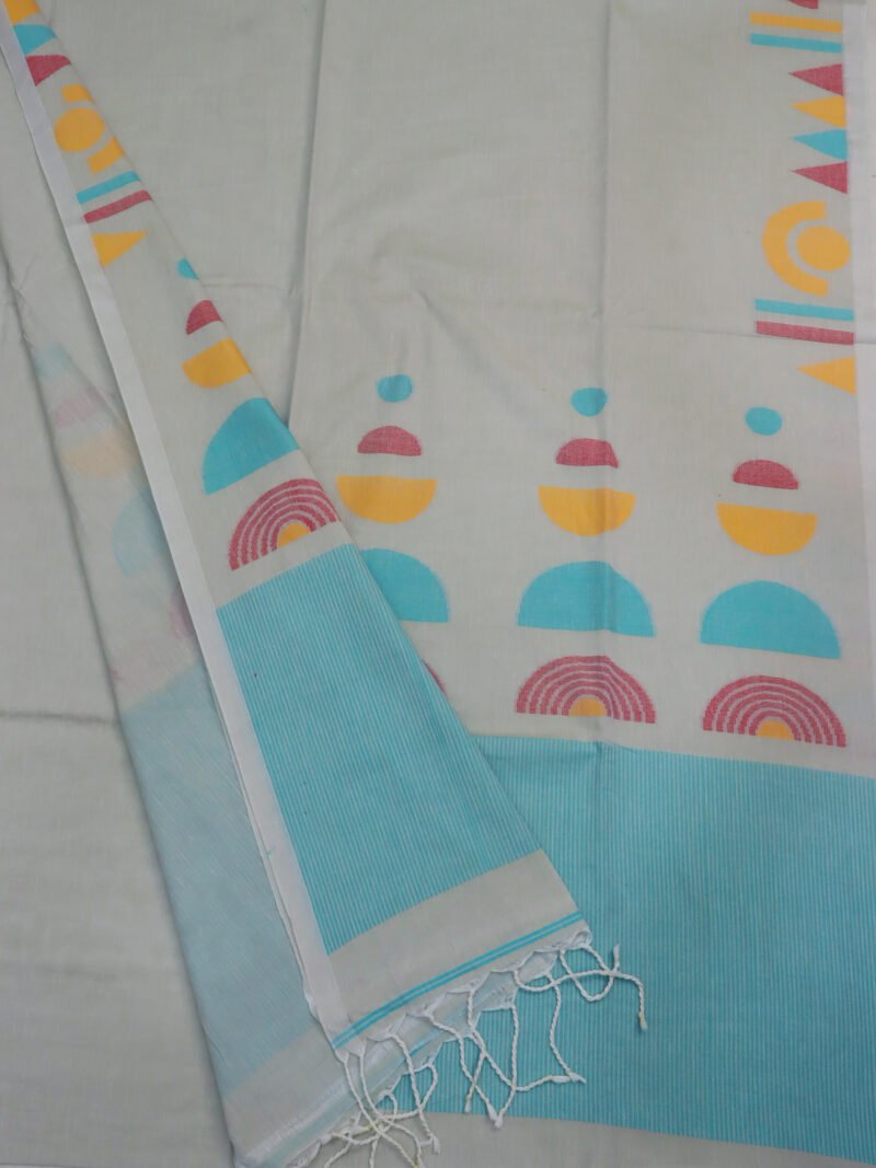 Platinum Handloom Pure Cotton Jamdani Saree - Image 5