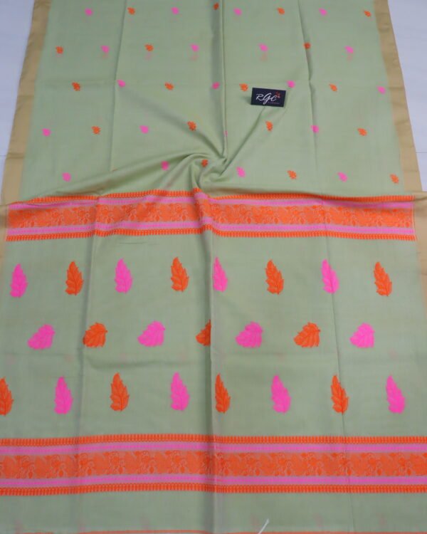 Teagreen Bengal Handloom Cotton Saree