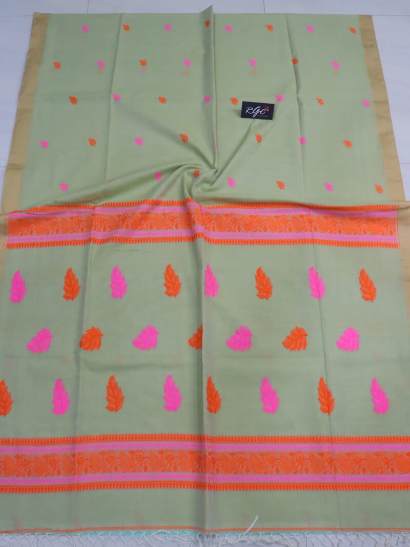 Teagreen Bengal Handloom Cotton Saree