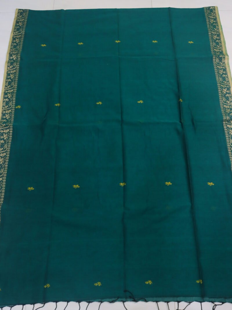 Ramagreen Worli Handloom Khadi Cotton Saree - Image 6