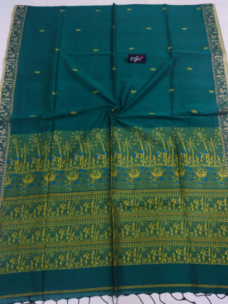 Ramagreen Worli Handloom Khadi Cotton Saree