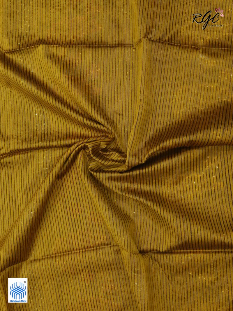 Black Bengal Katan Silk Sequence Work Jamdani Saree - Image 6