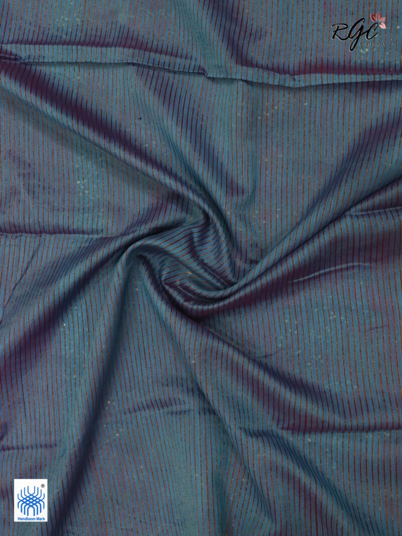 Rani Pink Bengal Katan Silk Sequence Work Jamdani Saree - Image 6