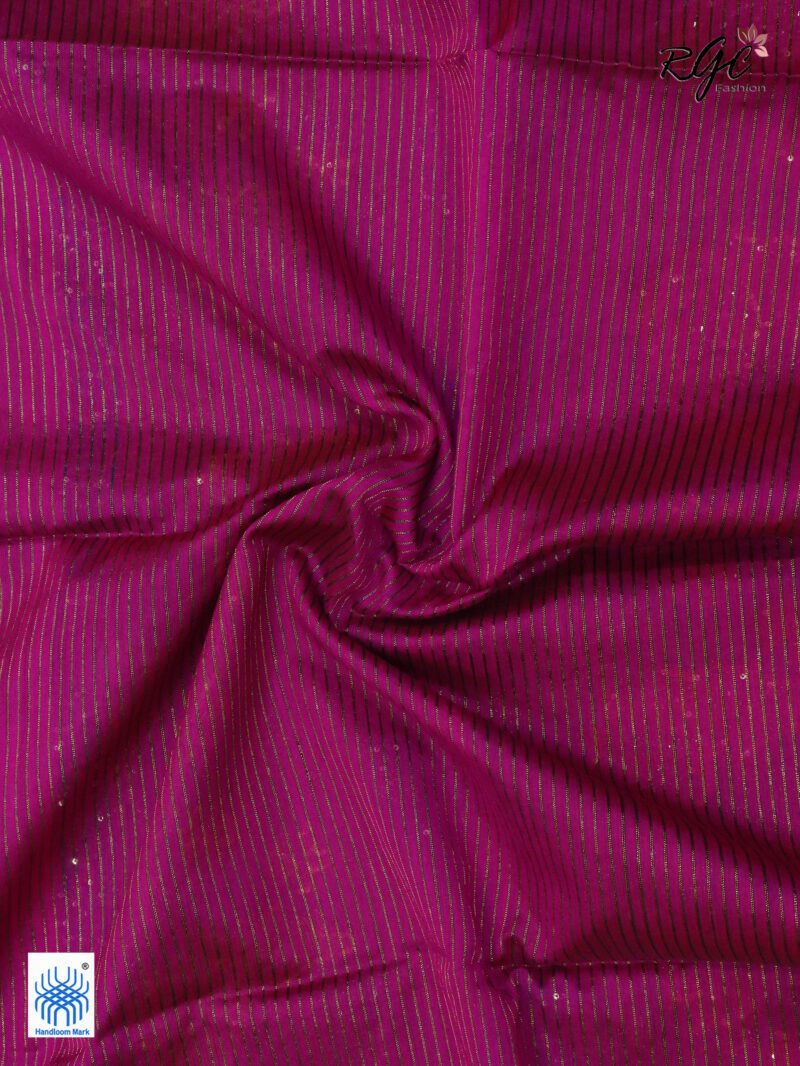 Brown Bengal Katan Silk Sequence Work Jamdani Saree - Image 5