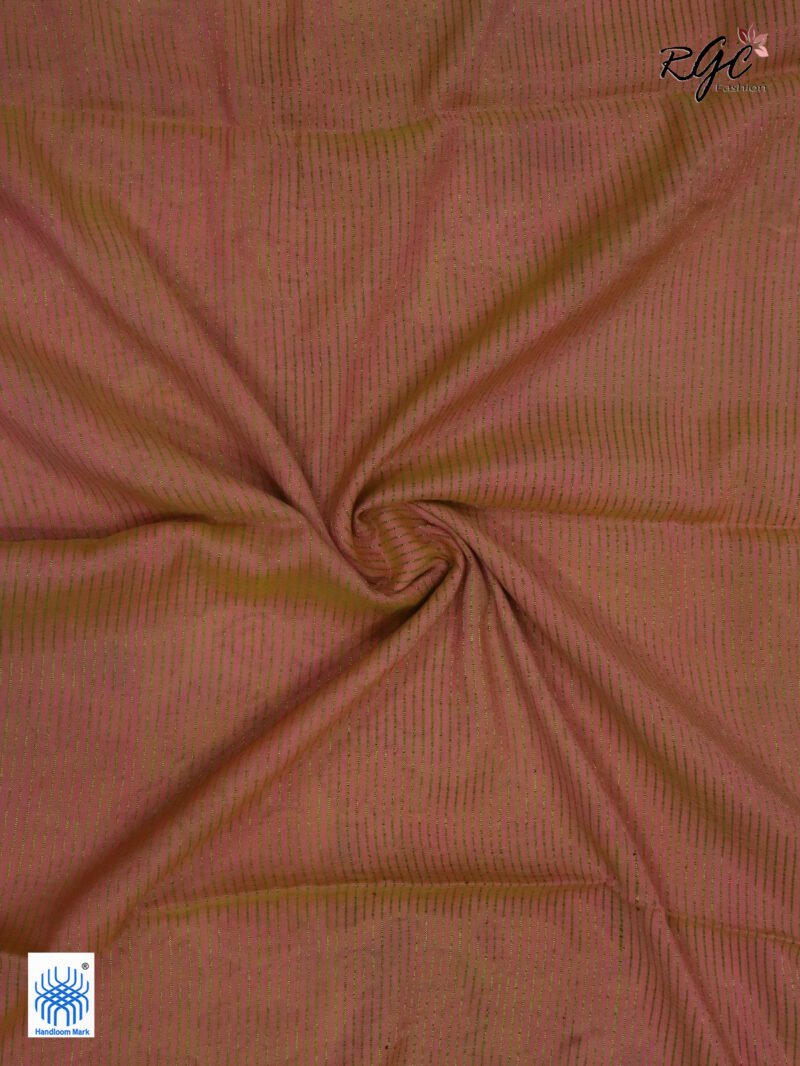 Neon Green Organic Linen Jamdani Saree - Image 6