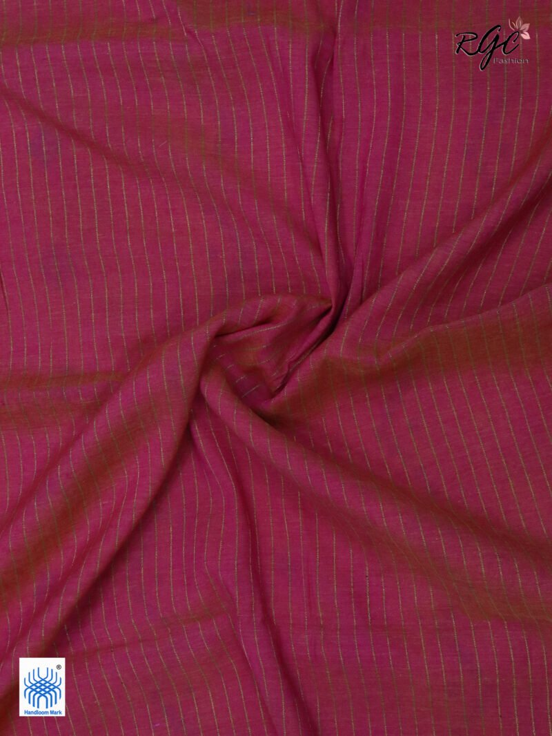 Yellow Geomatric Design Organic Linen Jamdani Saree - Image 6