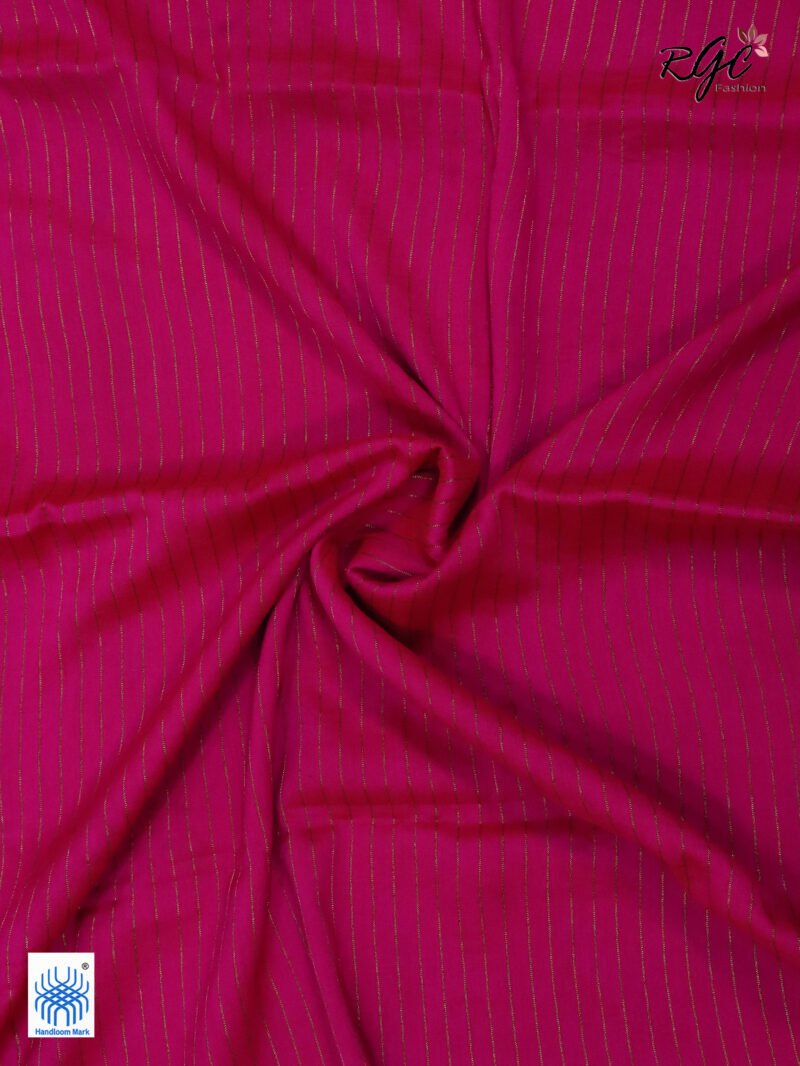 Red Geomatric Design Organic Linen Jamdani Saree - Image 6