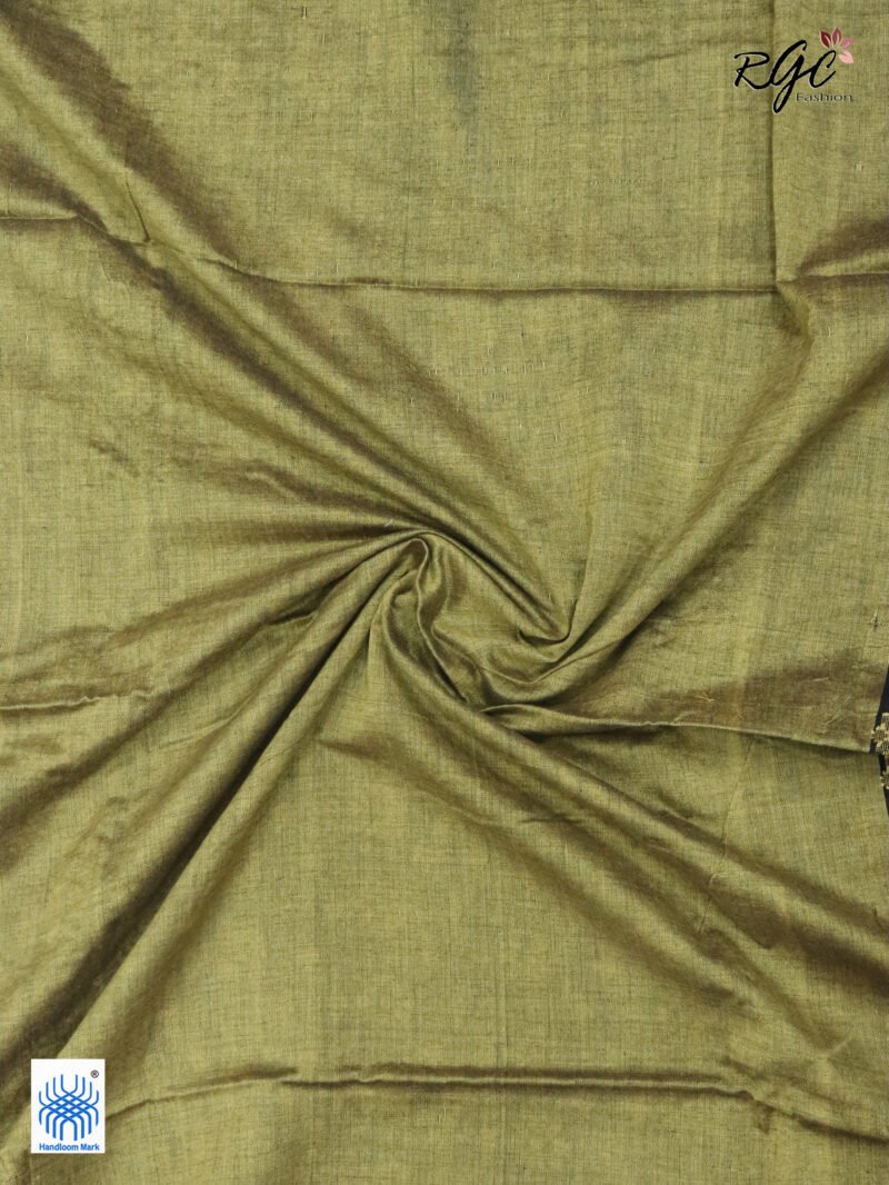 Black Cotton Allover Dhakai Jamdani Saree - Image 4