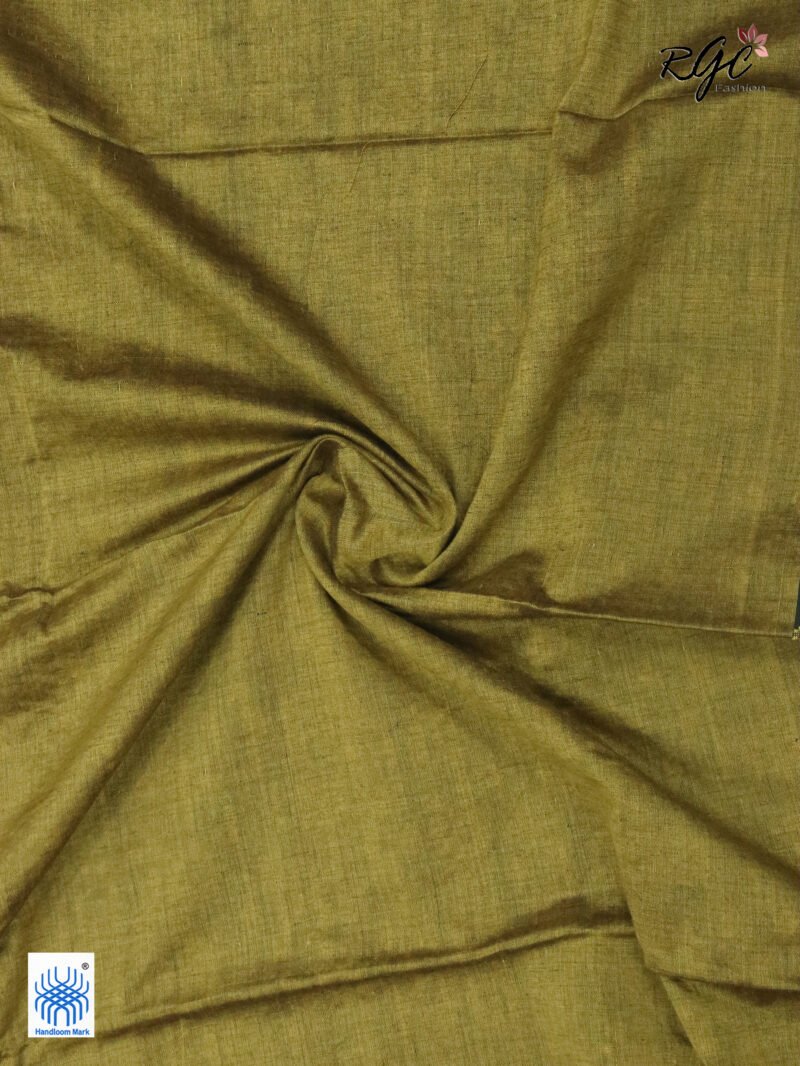Bottle Green Cotton Allover Dhakai Jamdani Saree - Image 4