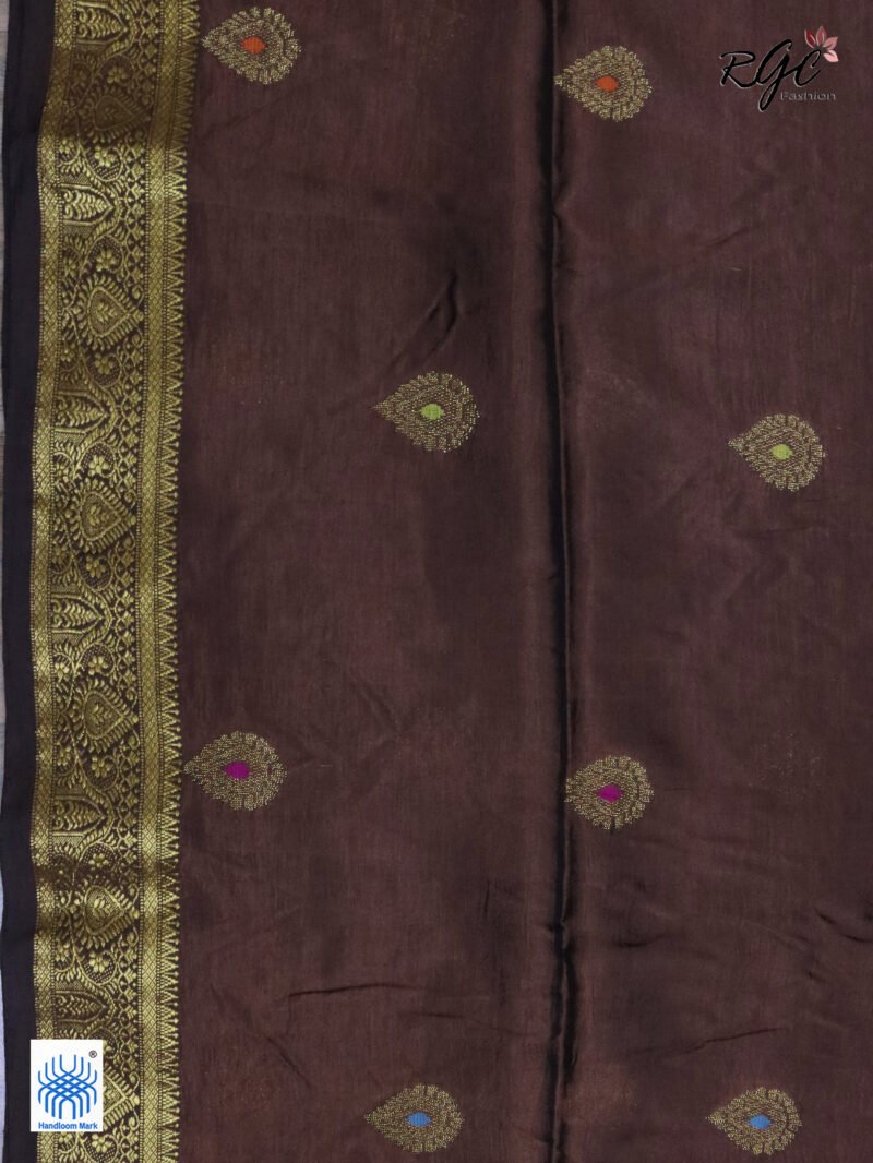 Brown Bengal Katan Silk Kanjivaram Saree - Image 2