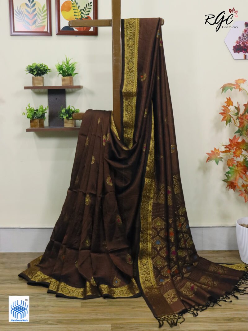 Brown Bengal Katan Silk Kanjivaram Saree