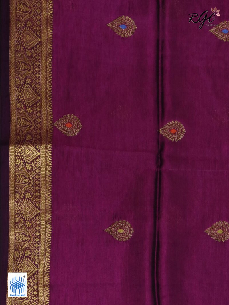 Beetroot Bengal Katan Silk Kanjivaram Saree - Image 2