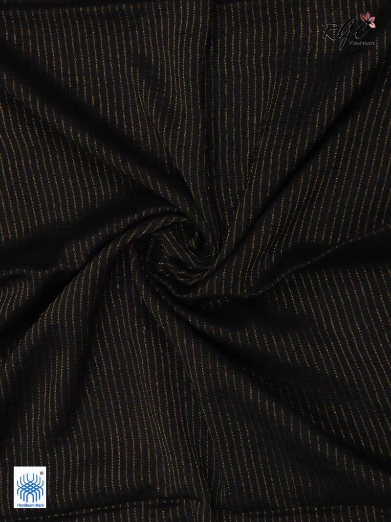 Black Bengal Katan Silk Kanjivaram Saree - Image 6