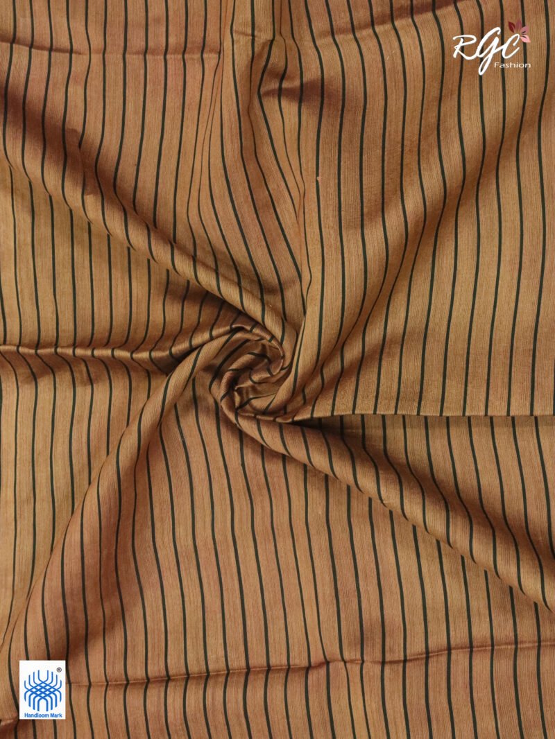Orangish Black Cotton Silk Zari Jamdani Saree - Image 4