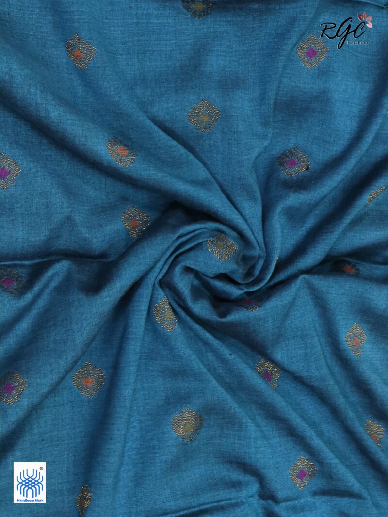 Black Bengal Katan Silk Benarasi Saree - Image 4