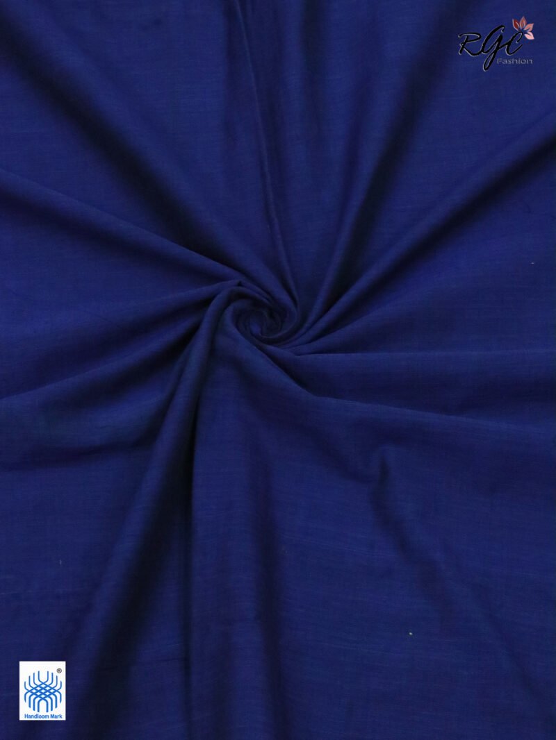 Blue Pure Cotton Jamdani Saree - Image 5