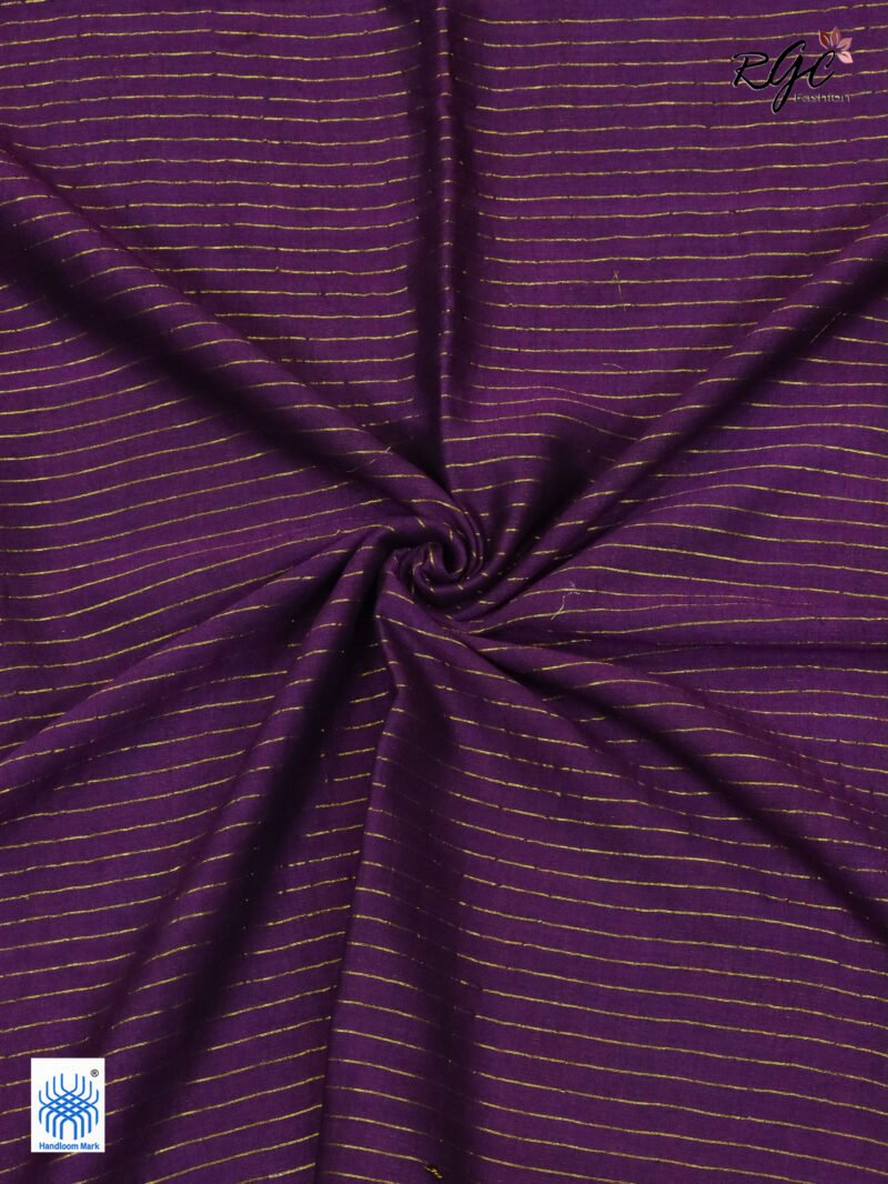 Wine Pure Cotton Zari Kanjivaram Saree - Image 5