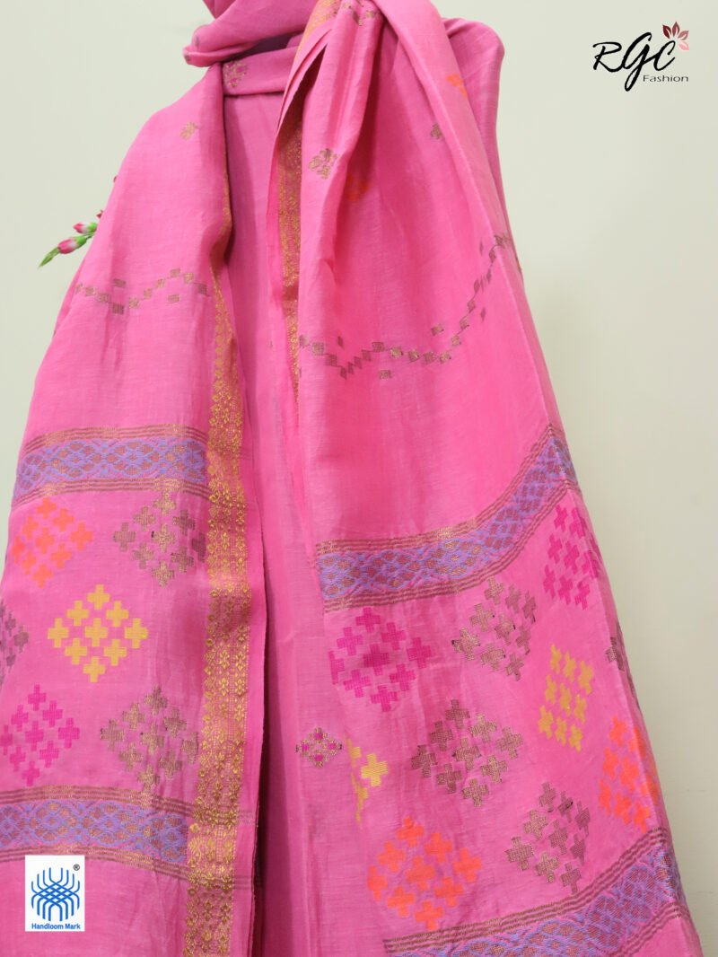 Pink Organic Linen 3 Piece Suit Set - Image 2