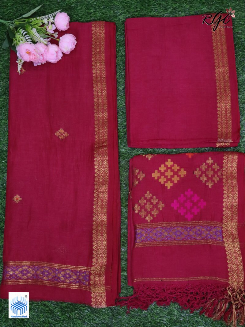 Beetroot Organic Linen 3 Piece Suit Set