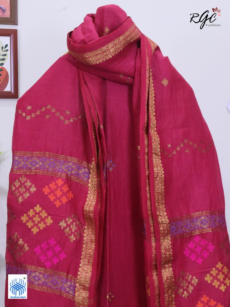 Beetroot Organic Linen 3 Piece Suit Set - Image 4