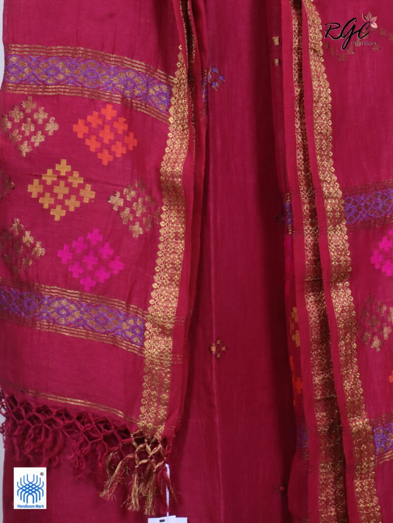 Beetroot Organic Linen 3 Piece Suit Set - Image 3