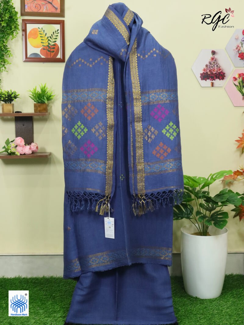 Aegean Blue Organic Linen 3 Piece Suit Set - Image 6