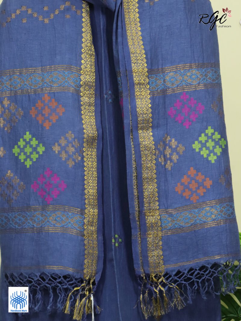 Aegean Blue Organic Linen 3 Piece Suit Set - Image 4