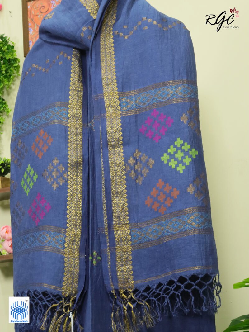 Aegean Blue Organic Linen 3 Piece Suit Set - Image 3