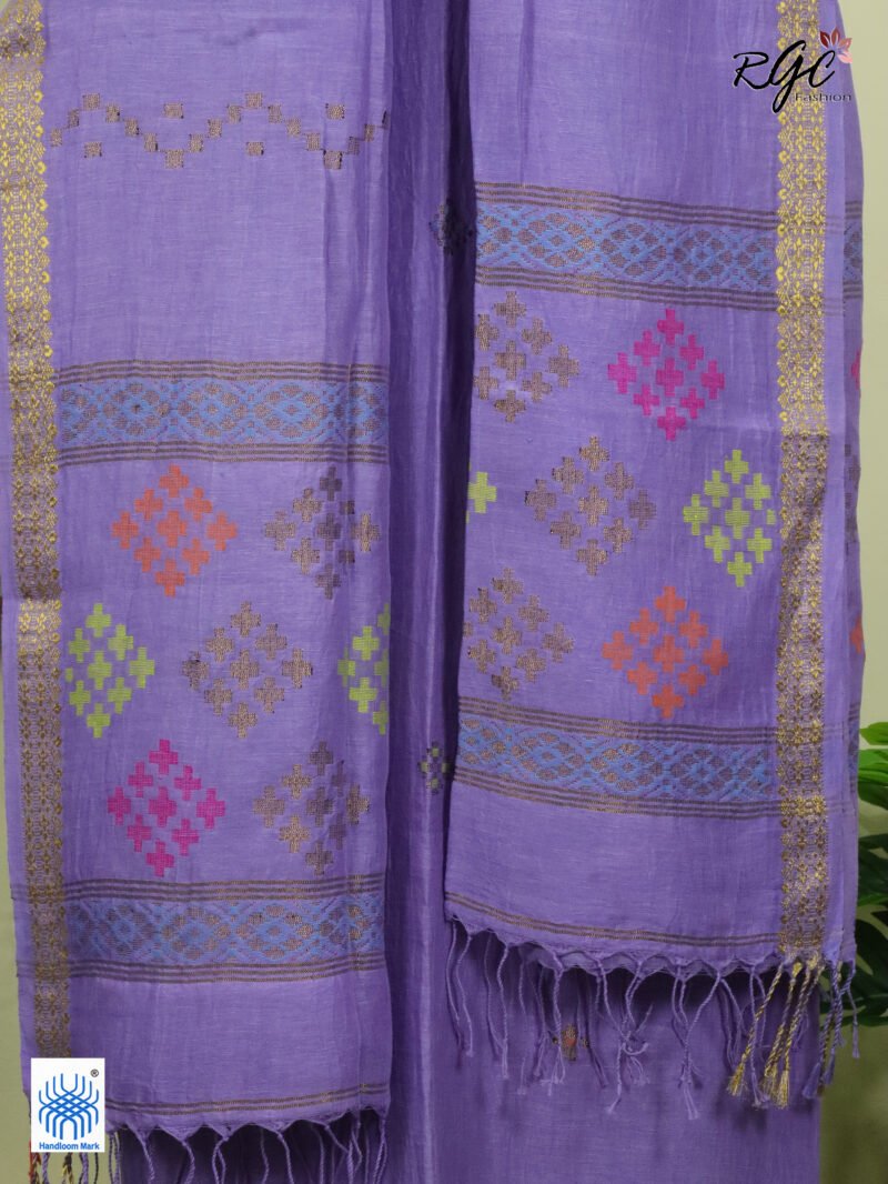 Lavender Blue Organic Linen 3 Piece Suit Set - Image 5