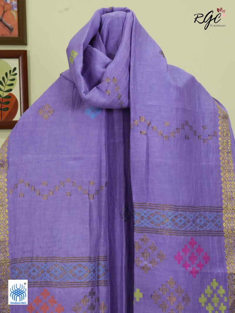 Lavender Blue Organic Linen 3 Piece Suit Set - Image 4