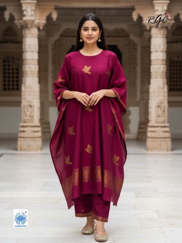 Beetroot Premuium Mulmul Cotton Coord Suit Set