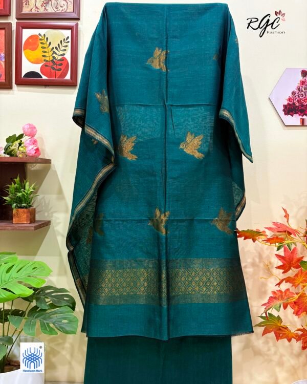 Rama Green Premuium Mulmul Cotton Coord Suit Set