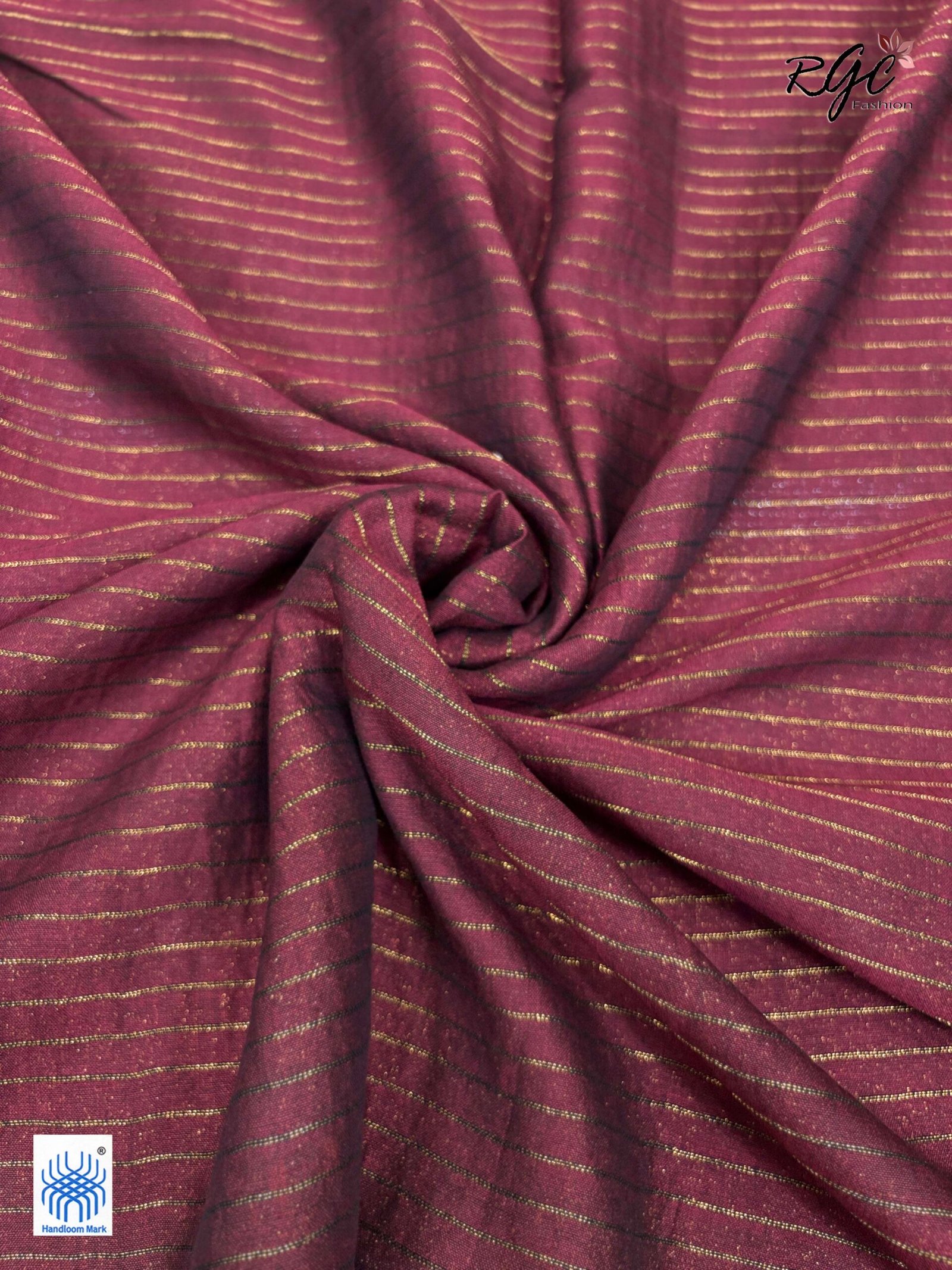Beetroot Bengal Handloom Katan Silk Benarasi Saree - Image 2