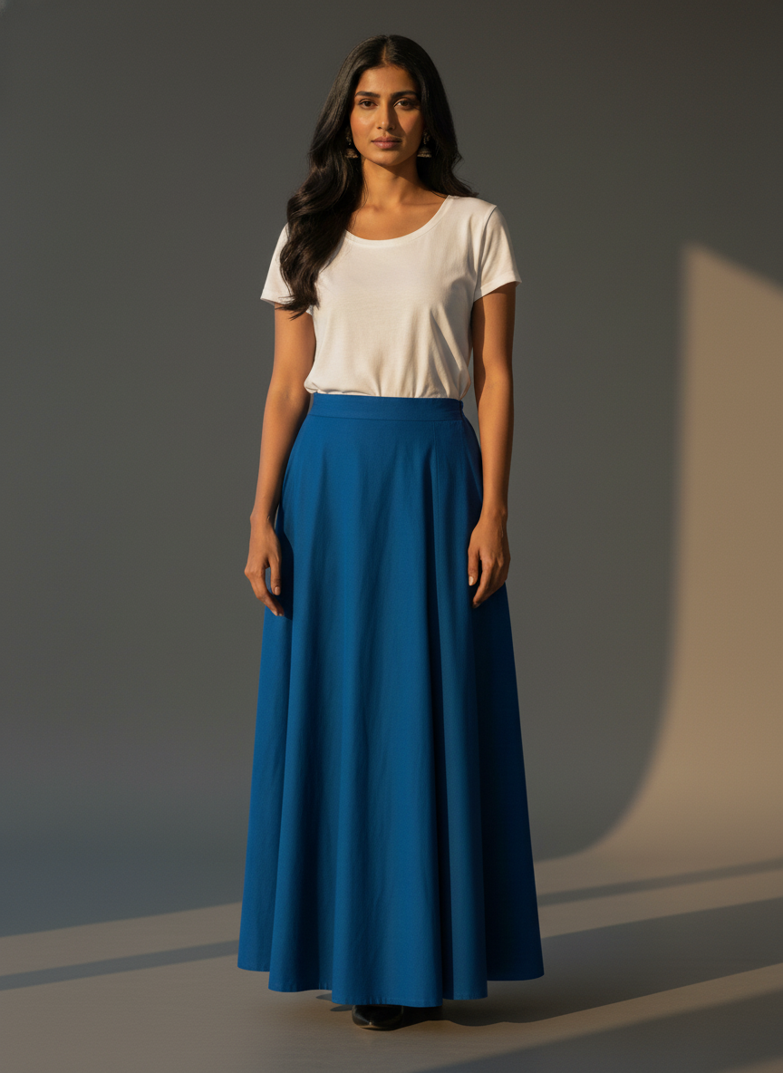 Light Navy Handloom Cotton Khadi Jamdani Saree - Image 4