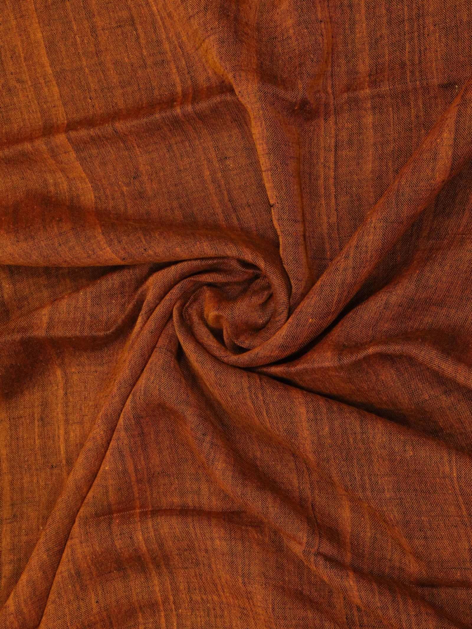 Chocolate Pure Linen Plain Saree - Image 3